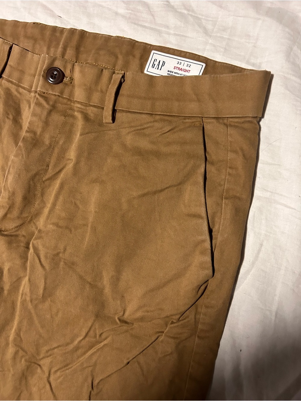 GAP Men's Brown Straight Chinos
